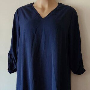 Shein Curve dress sz 2X navy lightweight EUC